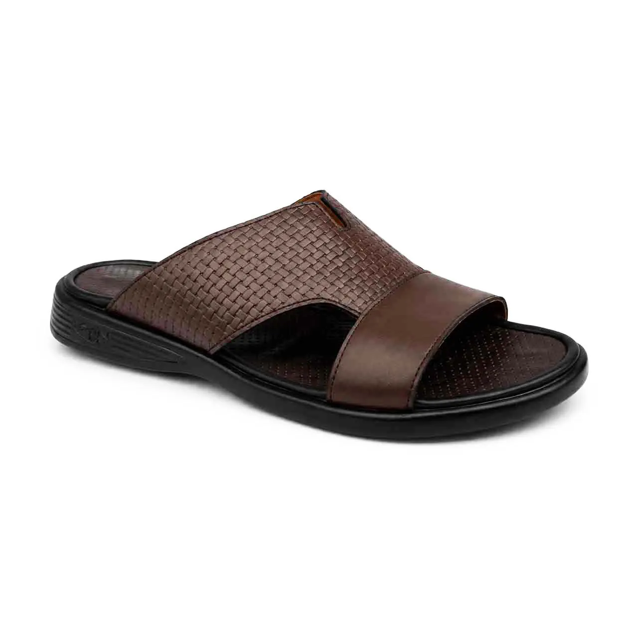 Sandale pour homme HR marron cuir